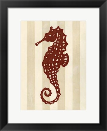 Framed Sea Life Silhouette I Print