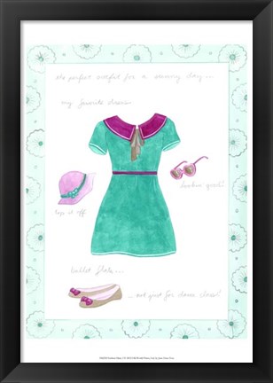 Framed Fashion Diary I Print