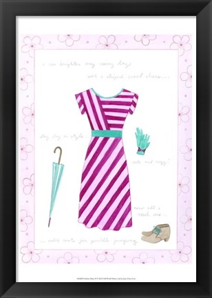 Framed Fashion Diary II Print