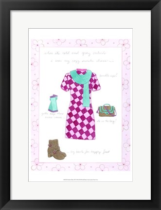 Framed Fashion Diary III Print