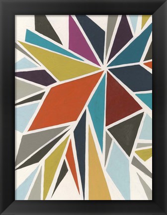 Framed Pinwheel I Print