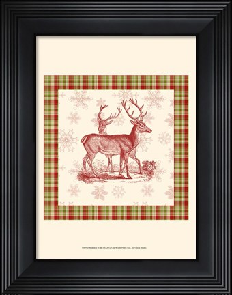 Framed Reindeer Toile I Print