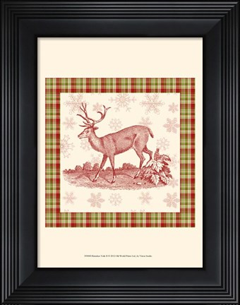 Framed Reindeer Toile II Print