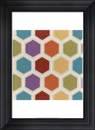 Framed Retro Pattern I Print