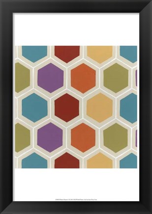 Framed Retro Pattern I Print