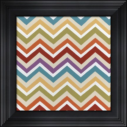 Framed Retro Pattern II Print