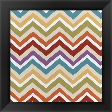 Framed Retro Pattern II Print