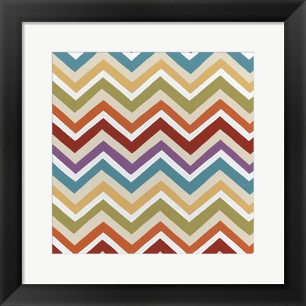 Framed Retro Pattern II Print