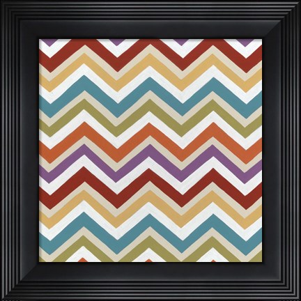 Framed Retro Pattern III Print