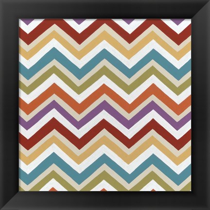 Framed Retro Pattern III Print