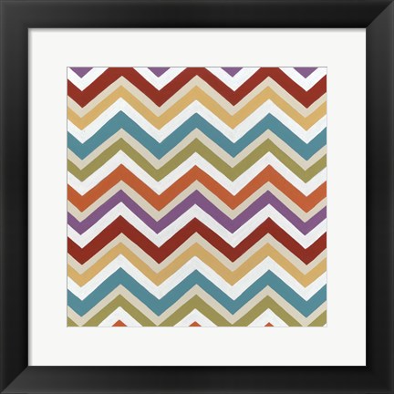 Framed Retro Pattern III Print