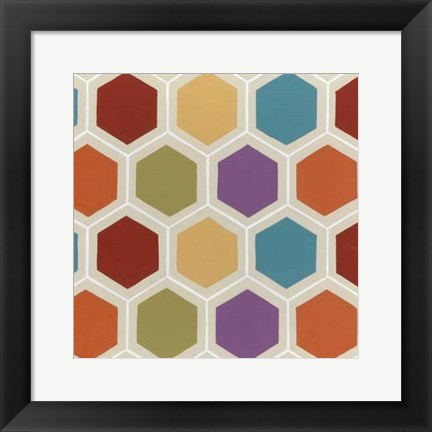 Framed Retro Pattern IV Print