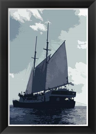 Framed Caribbean Vessel I Print