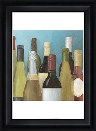 Framed Wine Bottles II Print
