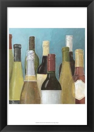 Framed Wine Bottles II Print