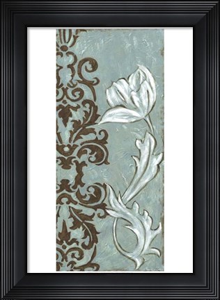 Framed Floral and Damask II Print