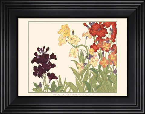 Framed Small Japanese Flower Garden I Print