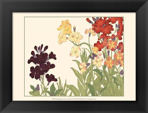 Framed Small Japanese Flower Garden I Print