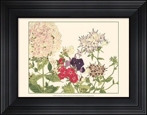 Framed Small Japanese Flower Garden II Print