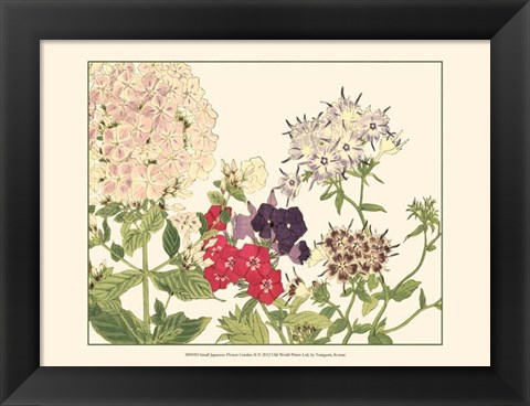 Framed Small Japanese Flower Garden II Print