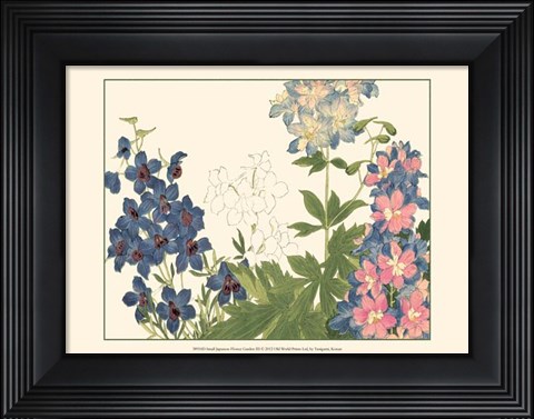 Framed Small Japanese Flower Garden III Print