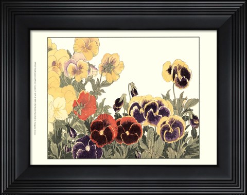 Framed Small Japanese Flower Garden V Print