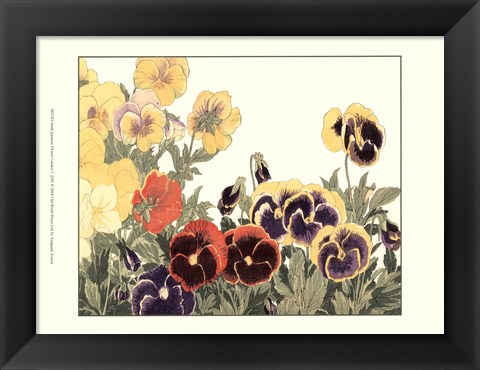 Framed Small Japanese Flower Garden V Print