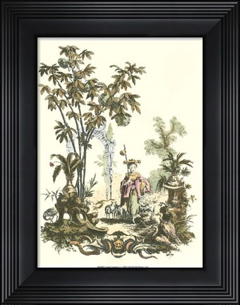 Framed Asian Garden I Print