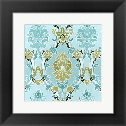 Framed Cottage Patterns II Print