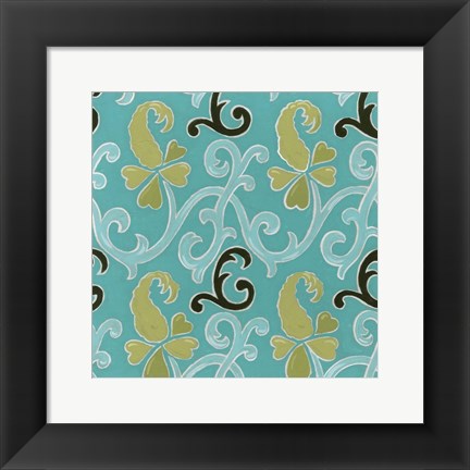 Framed Cottage Patterns IV Print