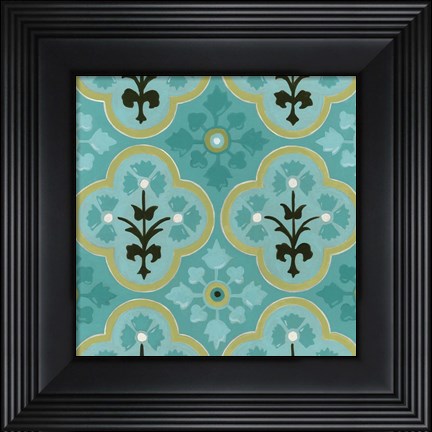 Framed Cottage Patterns VI Print