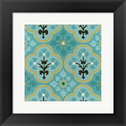 Framed Cottage Patterns VI Print