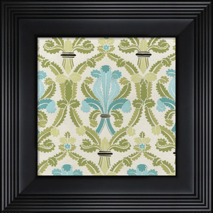 Framed Cottage Patterns VII Print