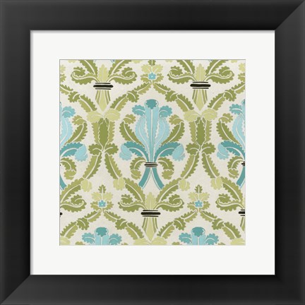 Framed Cottage Patterns VII Print