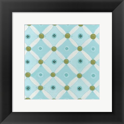 Framed Cottage Patterns VIII Print