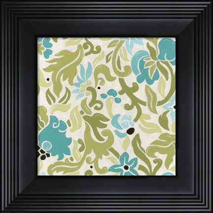 Framed Cottage Patterns IX Print