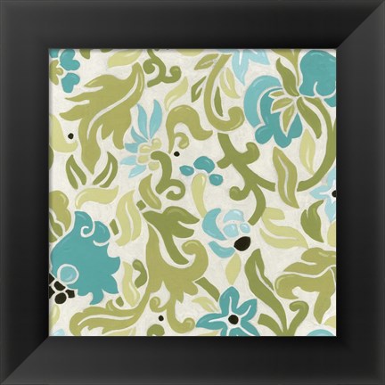 Framed Cottage Patterns IX Print