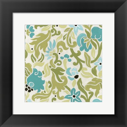 Framed Cottage Patterns IX Print