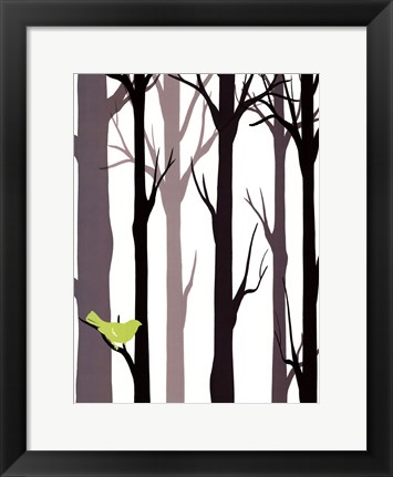 Framed Forest Silhouette I Print