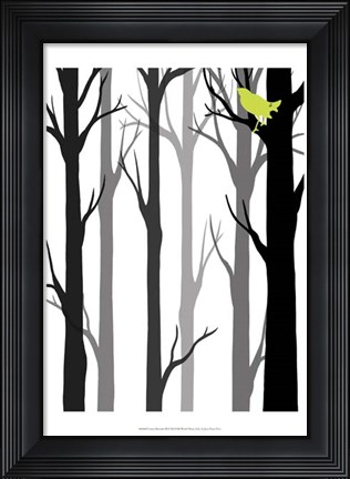 Framed Forest Silhouette II Print