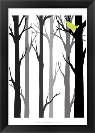 Framed Forest Silhouette II Print