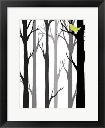 Framed Forest Silhouette II Print