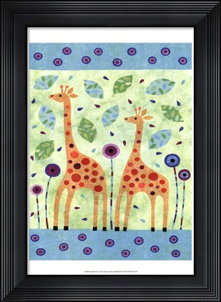 Framed Giraffe Pair Print