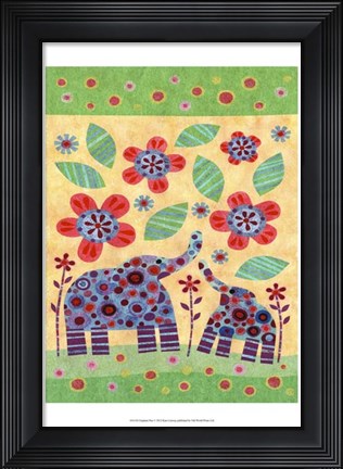 Framed Elephant Pair Print