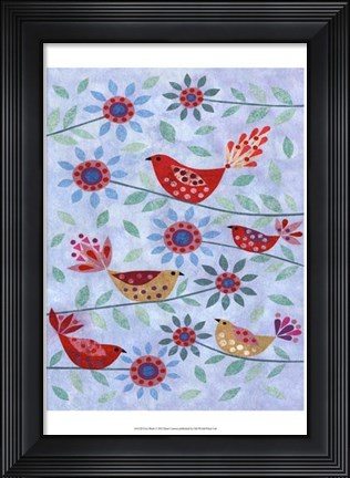 Framed Five Birds Print