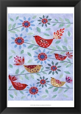 Framed Five Birds Print