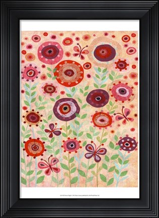 Framed Flower Flight Print