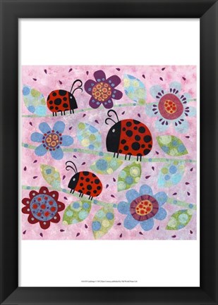 Framed Lady Bugs Print