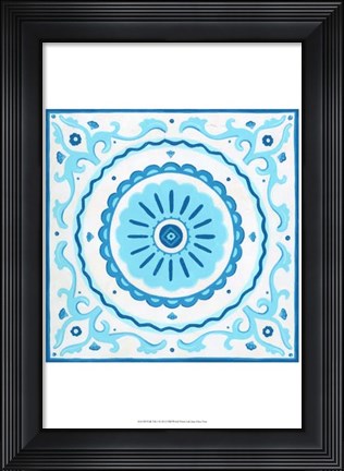 Framed Folk Tile I Print