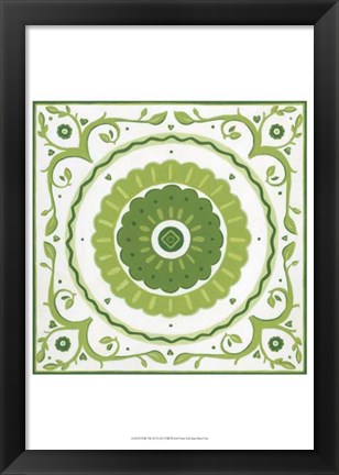 Framed Folk Tile III Print